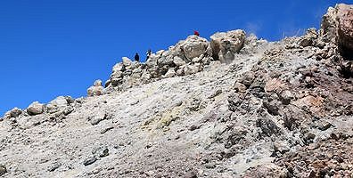 Die Gipfelfelsen am Kraterrand des <i>Teide</i>