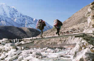 Träger im Khumbu-Gebiet
